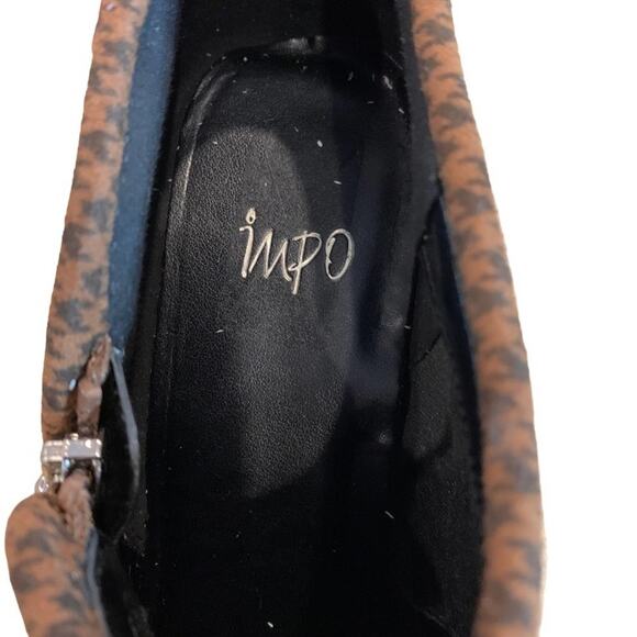 IMPO plaid brown and black booties zip zip. 3.5” heels size  10 - Picture 10 of 13